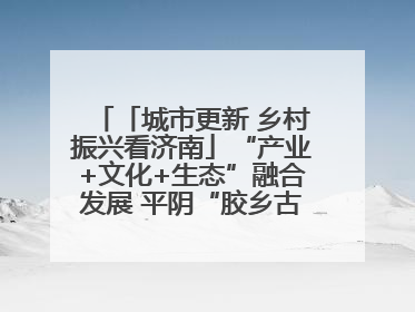 「城市更新 乡村振兴看济南」“产业+文化+生态”融合发展 平阴“胶乡古镇”探索振兴路径成效显著