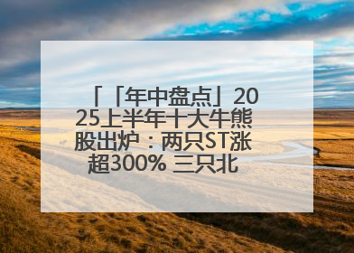 「年中盘点」2025上半年十大牛熊股出炉：两只ST涨超300% 三只北交所股挤进前十