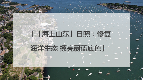 「海上山东」日照：修复海洋生态 擦亮蔚蓝底色