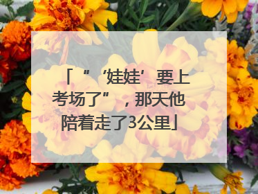 “‘娃娃’要上考场了”，那天他陪着走了3公里