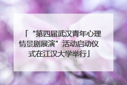 “第四届武汉青年心理情景剧展演”活动启动仪式在江汉大学举行