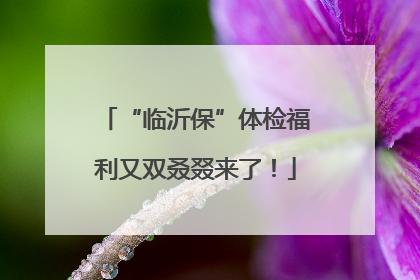 “临沂保”体检福利又双叒叕来了！