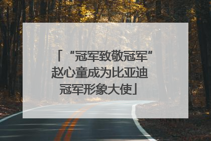 “冠军致敬冠军” 赵心童成为比亚迪冠军形象大使