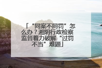 “同案不同罚”怎么办？湘阴行政检察监督着力破解“过罚不当”难题