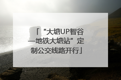 “大塘UP智谷—地铁大塘站”定制公交线路开行