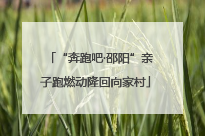 “奔跑吧·邵阳”亲子跑燃动隆回向家村