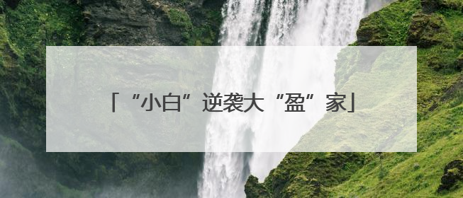 “小白”逆袭大“盈”家
