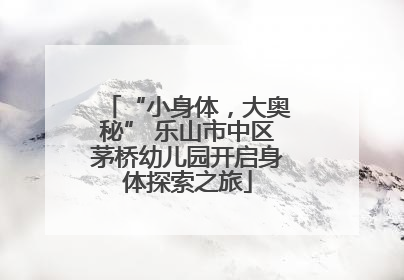“小身体，大奥秘” 乐山市中区茅桥幼儿园开启身体探索之旅