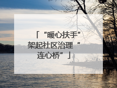 “暖心扶手”架起社区治理“连心桥”