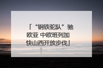 “钢铁驼队”驰欧亚 中欧班列加快山西开放步伐