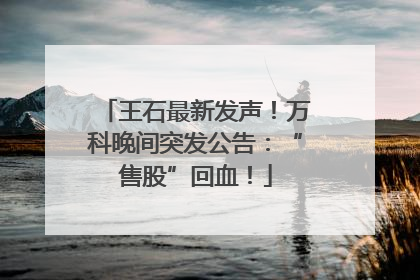 王石最新发声！万科晚间突发公告：“售股”回血！