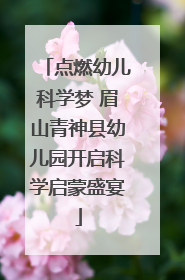 点燃幼儿科学梦 眉山青神县幼儿园开启科学启蒙盛宴