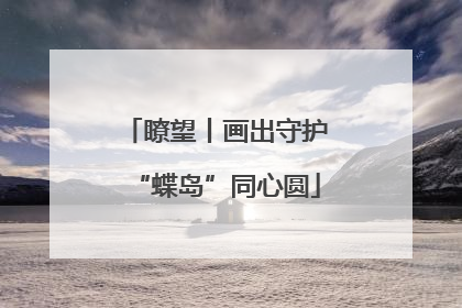 瞭望丨画出守护“蝶岛”同心圆