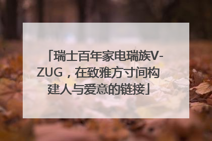 瑞士百年家电瑞族V-ZUG，在致雅方寸间构建人与爱意的链接