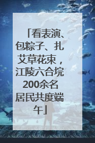 看表演、包粽子、扎艾草花束，江陵六合垸200余名居民共度端午