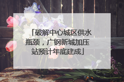 破解中心城区供水瓶颈，广钢新城加压站预计年底建成