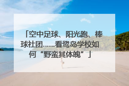空中足球、阳光跑、棒球社团……看鹭岛学校如何“野蛮其体魄”
