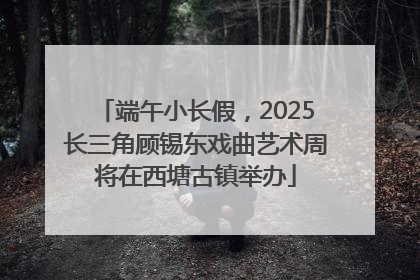 端午小长假，2025长三角顾锡东戏曲艺术周将在西塘古镇举办