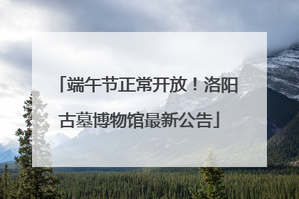 端午节正常开放！洛阳古墓博物馆最新公告