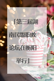 第三届湖南民盟职教论坛在衡阳举行
