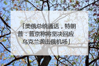 美俄总统通话，特朗普：普京称将坚决回应乌克兰袭击俄机场