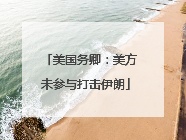 美国务卿：美方未参与打击伊朗