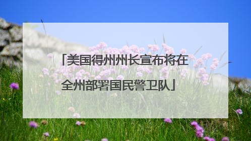 美国得州州长宣布将在全州部署国民警卫队