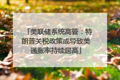 美联储系统高管：特朗普关税政策或导致美通胀率持续居高