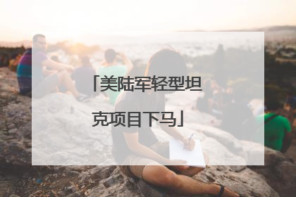 美陆军轻型坦克项目下马