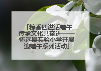 粽香四溢话端午 传承文化共奋进——怀远县实验小学开展迎端午系列活动