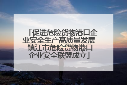 促进危险货物港口企业安全生产高质量发展 镇江市危险货物港口企业安全联盟成立