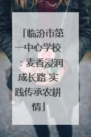 临汾市第一中心学校：麦香浸润成长路 实践传承农耕情