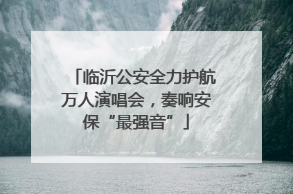 临沂公安全力护航万人演唱会，奏响安保“最强音”