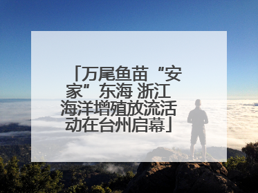 万尾鱼苗“安家”东海 浙江海洋增殖放流活动在台州启幕