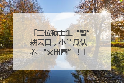 三位硕士生“智” 耕云田，小兰瓜认养 “火出圈”！