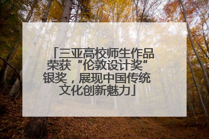 三亚高校师生作品荣获“伦敦设计奖”银奖，展现中国传统文化创新魅力