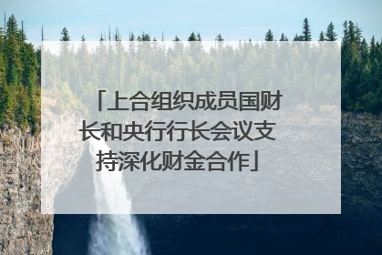 上合组织成员国财长和央行行长会议支持深化财金合作