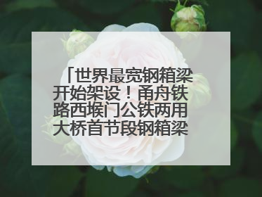 世界最宽钢箱梁开始架设！甬舟铁路西堠门公铁两用大桥首节段钢箱梁架设启动