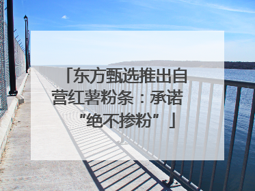 东方甄选推出自营红薯粉条：承诺“绝不掺粉”