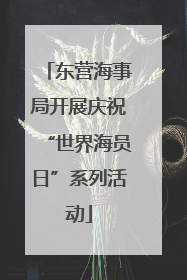 东营海事局开展庆祝“世界海员日”系列活动