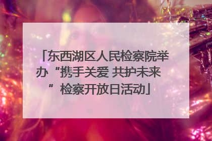 东西湖区人民检察院举办“携手关爱 共护未来”检察开放日活动