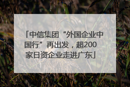 中信集团“外国企业中国行”再出发，超200家日资企业走进广东