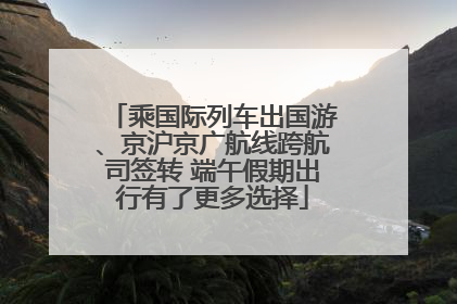乘国际列车出国游、京沪京广航线跨航司签转 端午假期出行有了更多选择