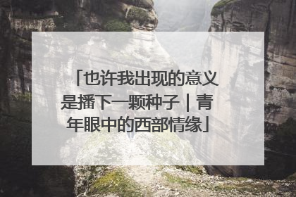 也许我出现的意义是播下一颗种子｜青年眼中的西部情缘