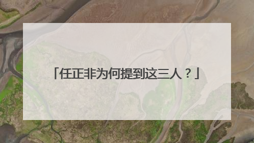 任正非为何提到这三人？