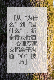 从“为什么”到“是什么”：新泰青云街道：心理专家支招亲子沟通“心”技巧