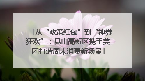 从“政策红包”到“神券狂欢”：昆山高新区携手美团打造周末消费新场景
