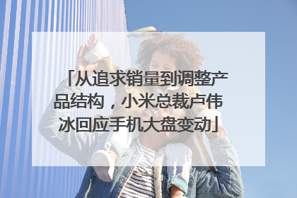 从追求销量到调整产品结构，小米总裁卢伟冰回应手机大盘变动