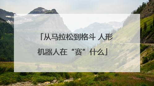 从马拉松到格斗 人形机器人在“赛”什么