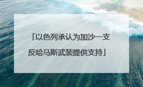 以色列承认为加沙一支反哈马斯武装提供支持